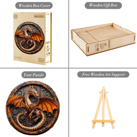 KAAYEE Dragon Puzzle assembled display serves as decorative art