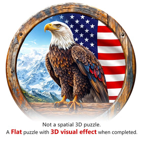 KAAYEE flag-detail 3D puzzle features bright colors for striking display.