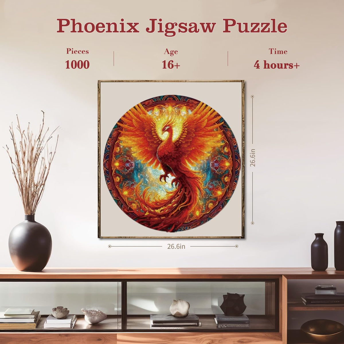 KaayeeWood 1000-piece puzzle, includes poster, ideal for focused problem solving.