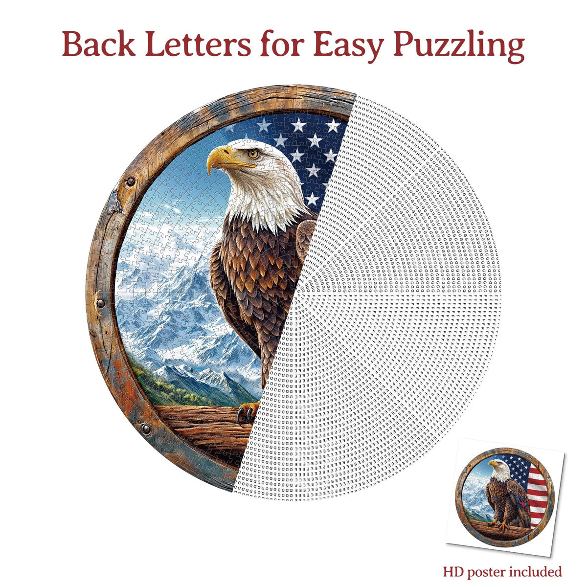 KaayeeWood back with letter markings eases piece sorting.