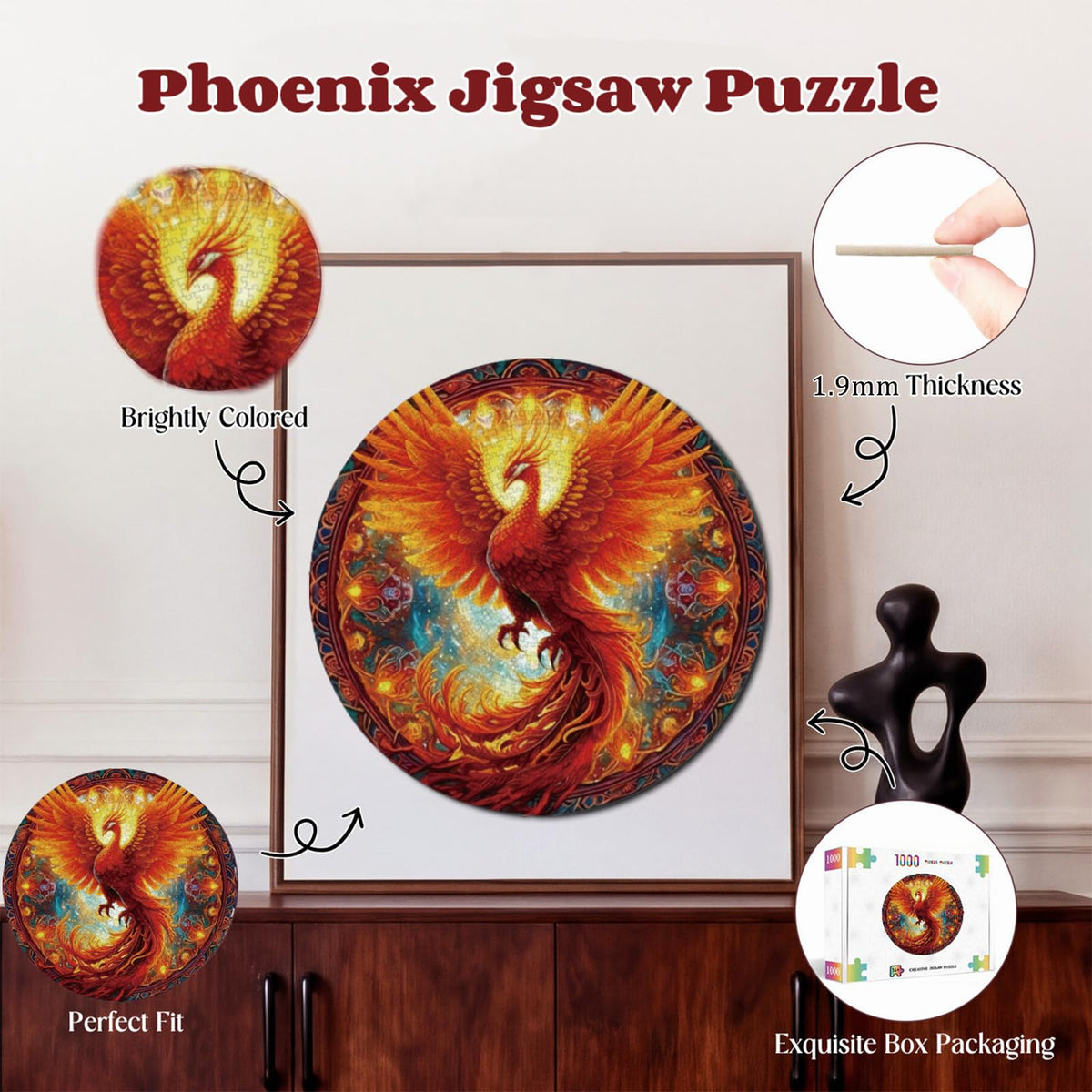 KaayeeWood Phoenix pieces cut precisely for a snug, seamless fit.