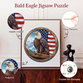 KaayeeWood round puzzle finished size 26.6 inches, bold display option.