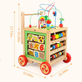 KABENFIS wooden activity cube push-pull design supports mobility and exploration