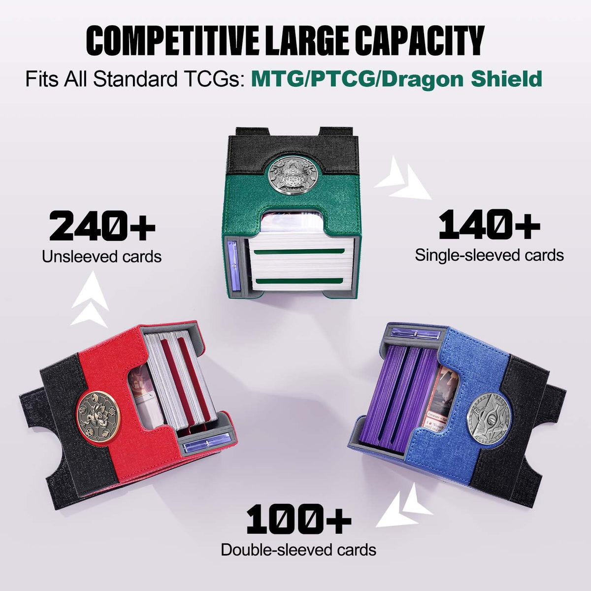 Kabinka 35PT magnetic card holder for quick visibility of Commander cards.