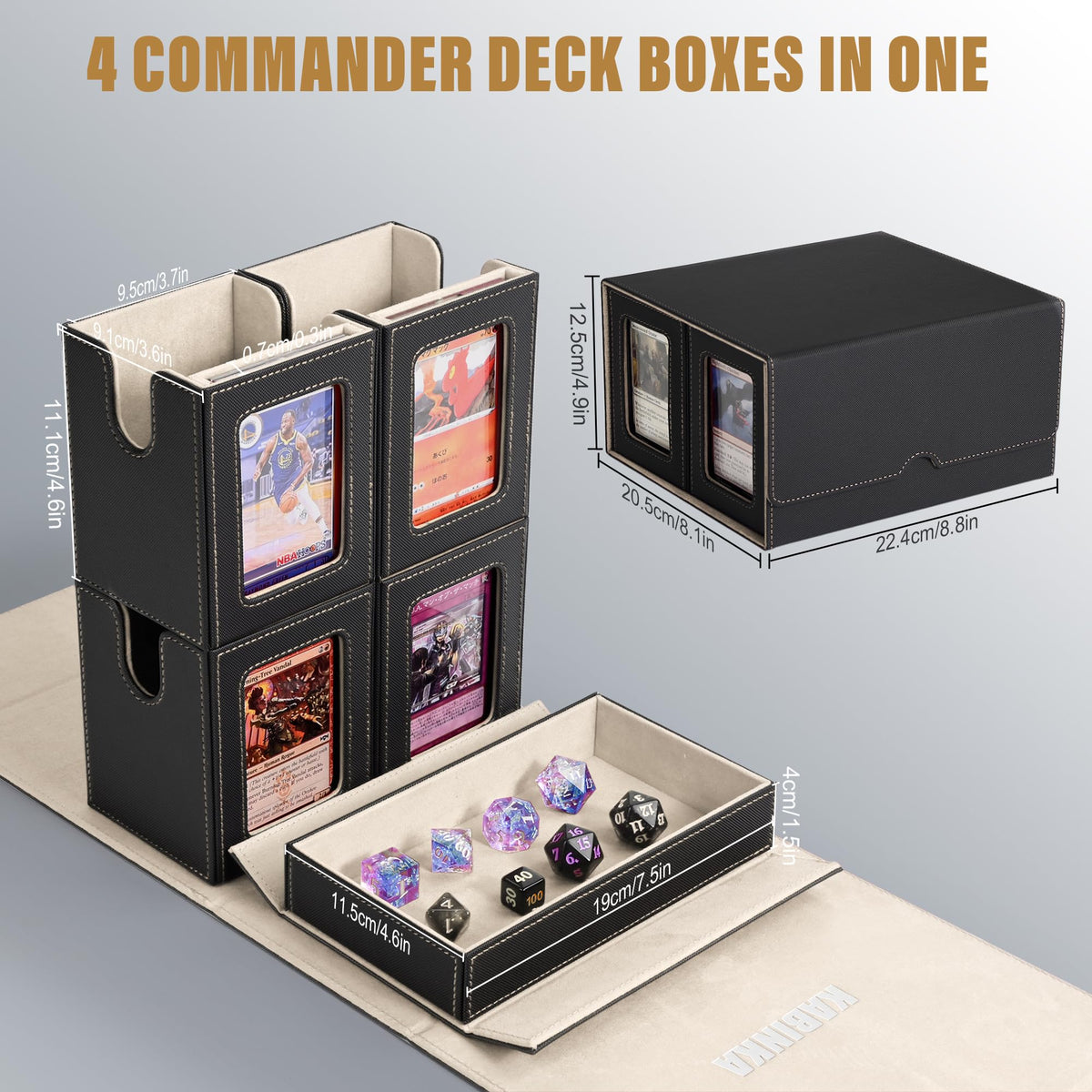 Kabinka Card Deck Box dividers for organizing cards by set or type.