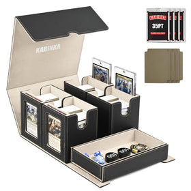 Kabinka Card Deck Box exterior view with PU leather and a secure magnet lid.