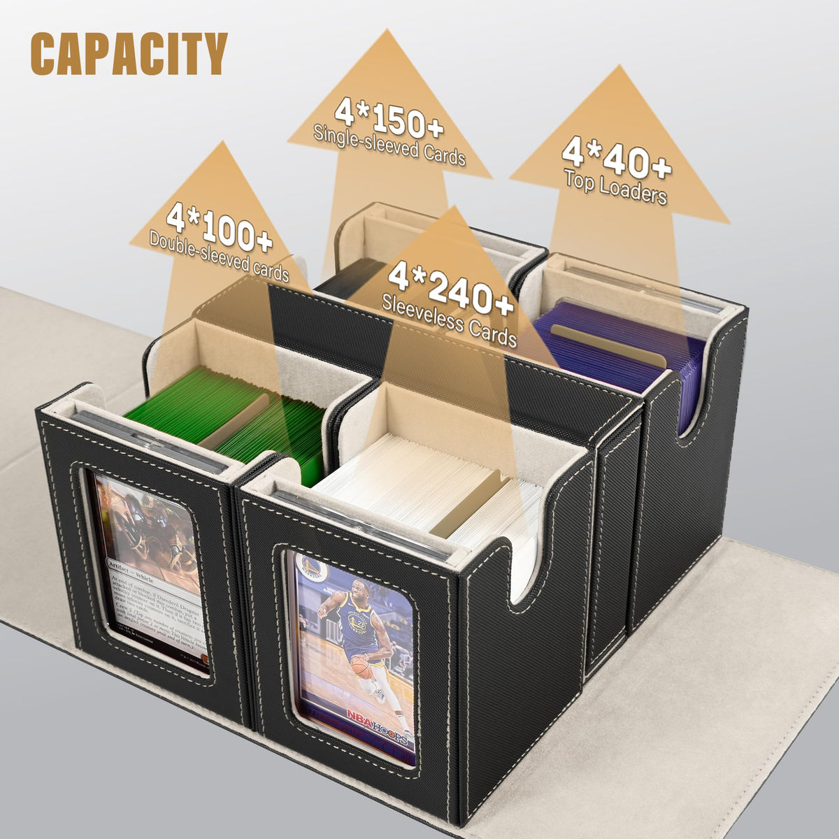 Kabinka Card Deck Box interior highlighting soft fiber lining protecting cards.