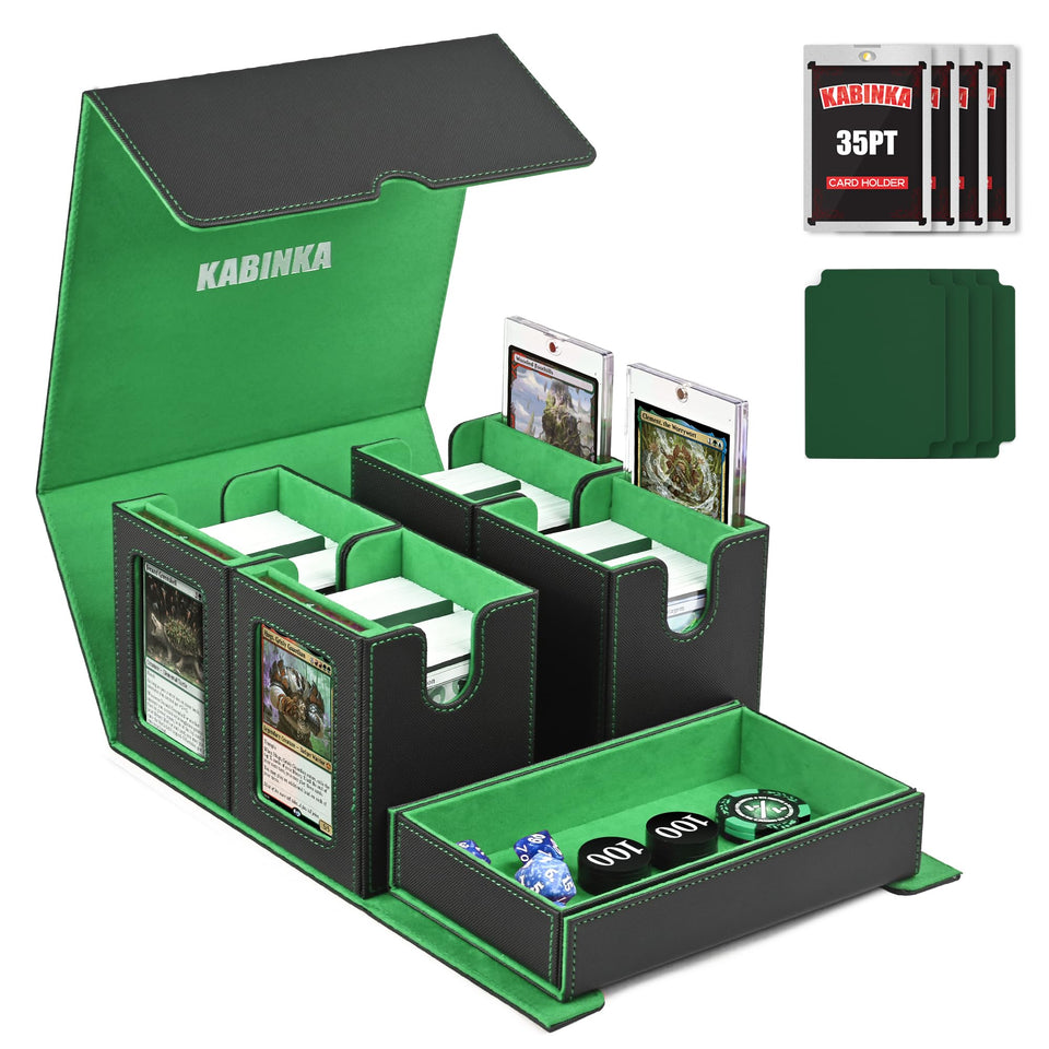 Kabinka card deck box front view with four display windows to showcase cards