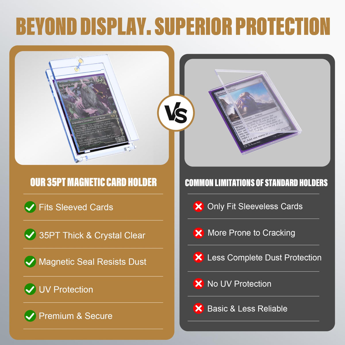 Kabinka Card Deck Box waterproof PU leather exterior for travel durability.