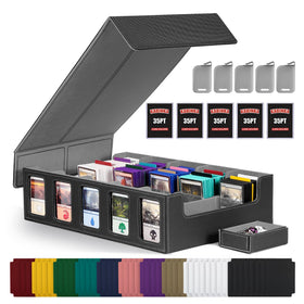 Kabinka card storage box with five-row deck display for easy viewing