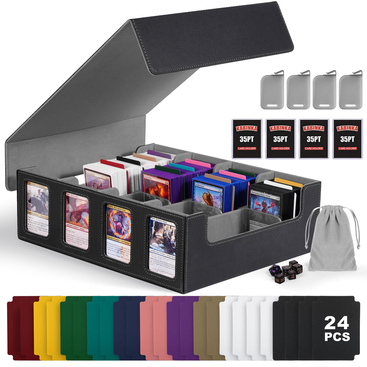 Kabinka commander-display 4-row box for quick card identification.