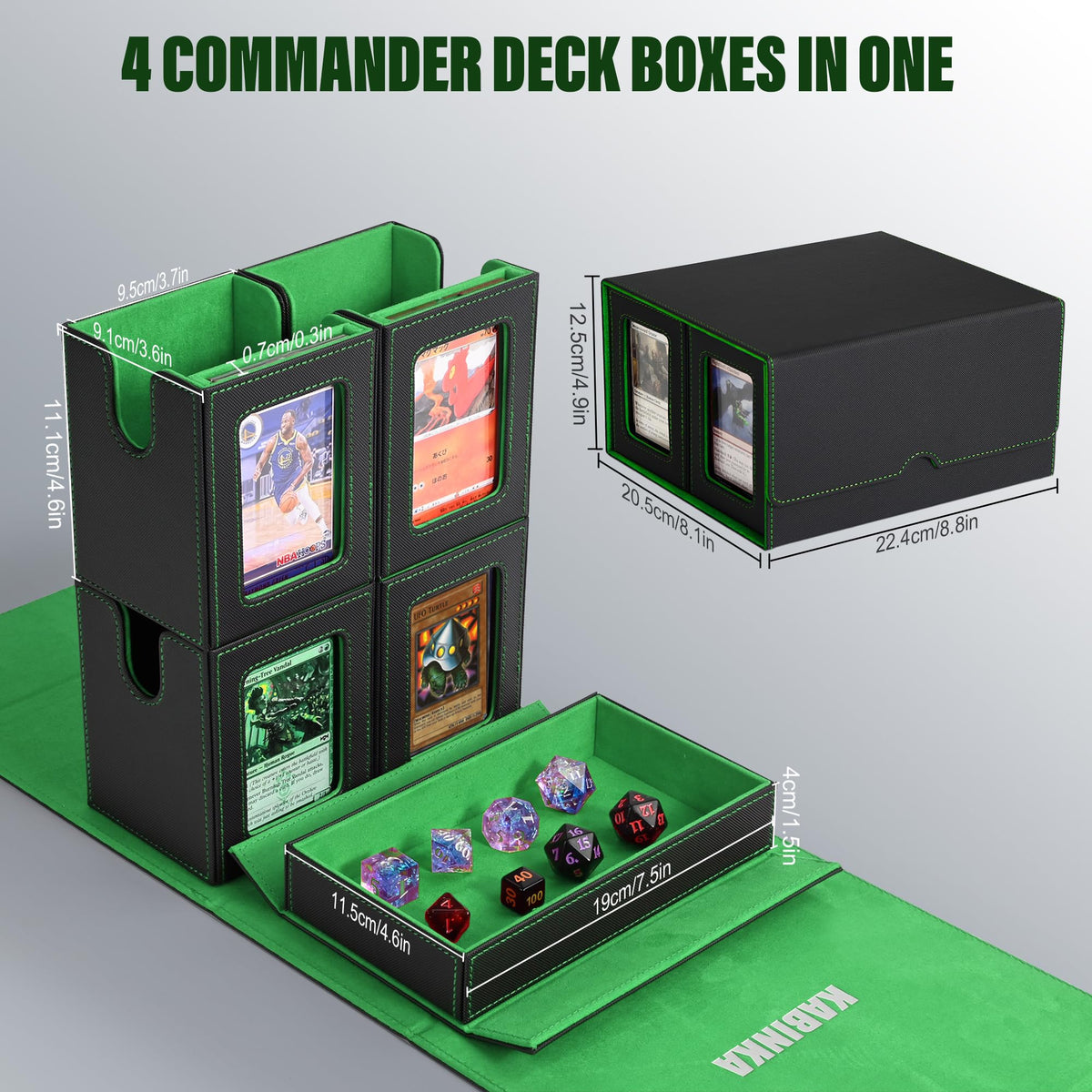 Kabinka interior dividers and card holders for organized sorting