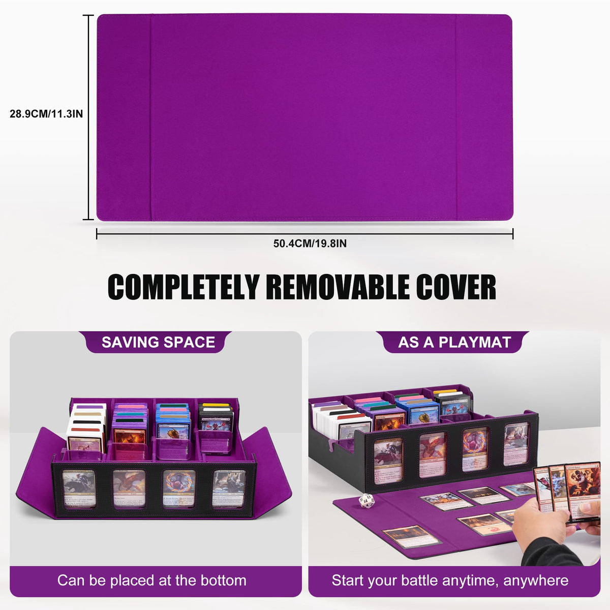 Kabinka magnetic closure and stoppers keep cards secure during transport