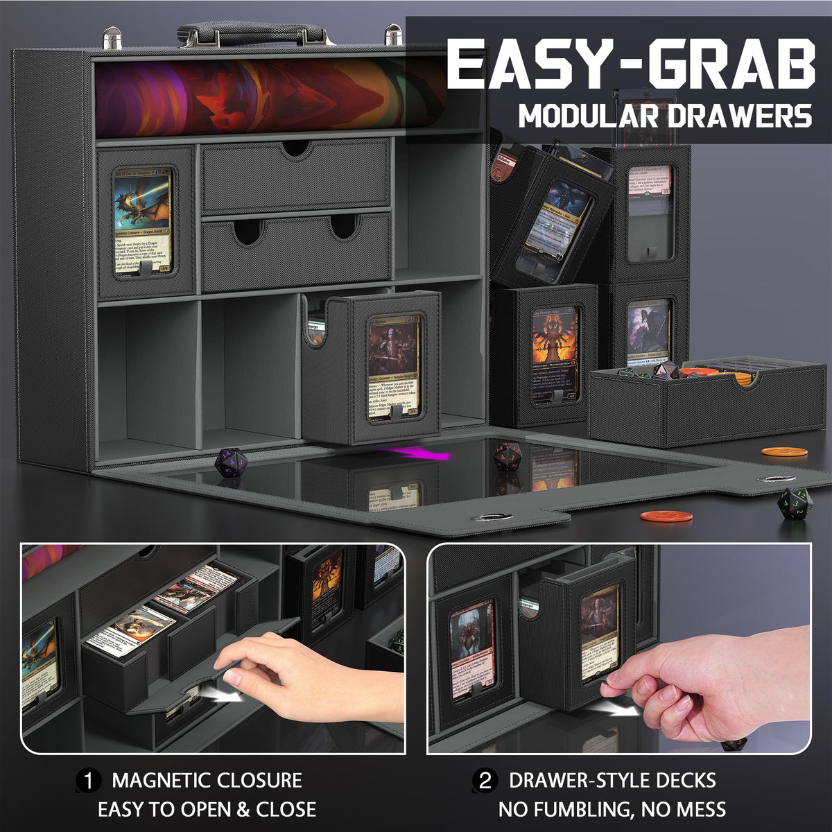 Kabinka MTG Commander Deck Box 8mm frame provides rugged support