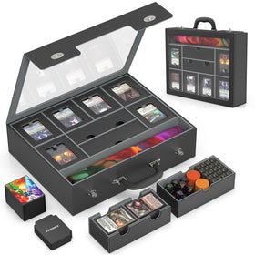 Kabinka MTG Commander Deck Box with dice tray and display window for quick deck ID