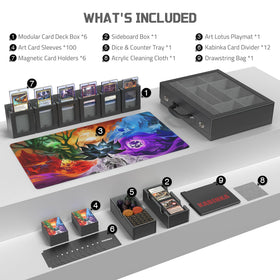 Kabinka MTG Commander Deck Box large display window shows decks at a glance