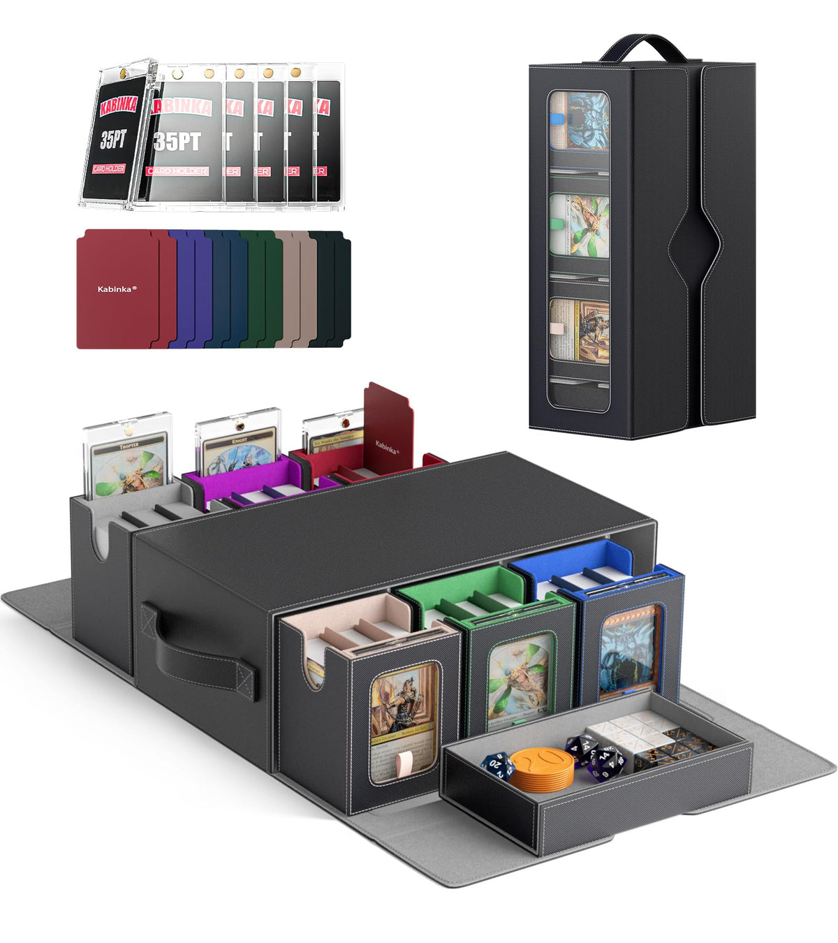 Kabinka MTG deck box with dice tray for quick access during play.