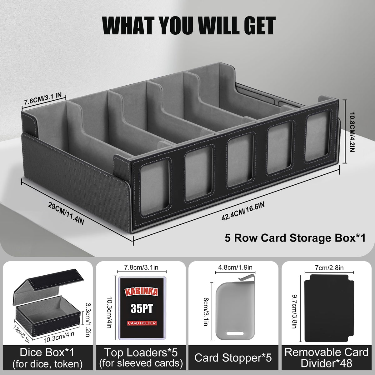 Kabinka removable magnetic lid keeps cards secure yet easy to remove