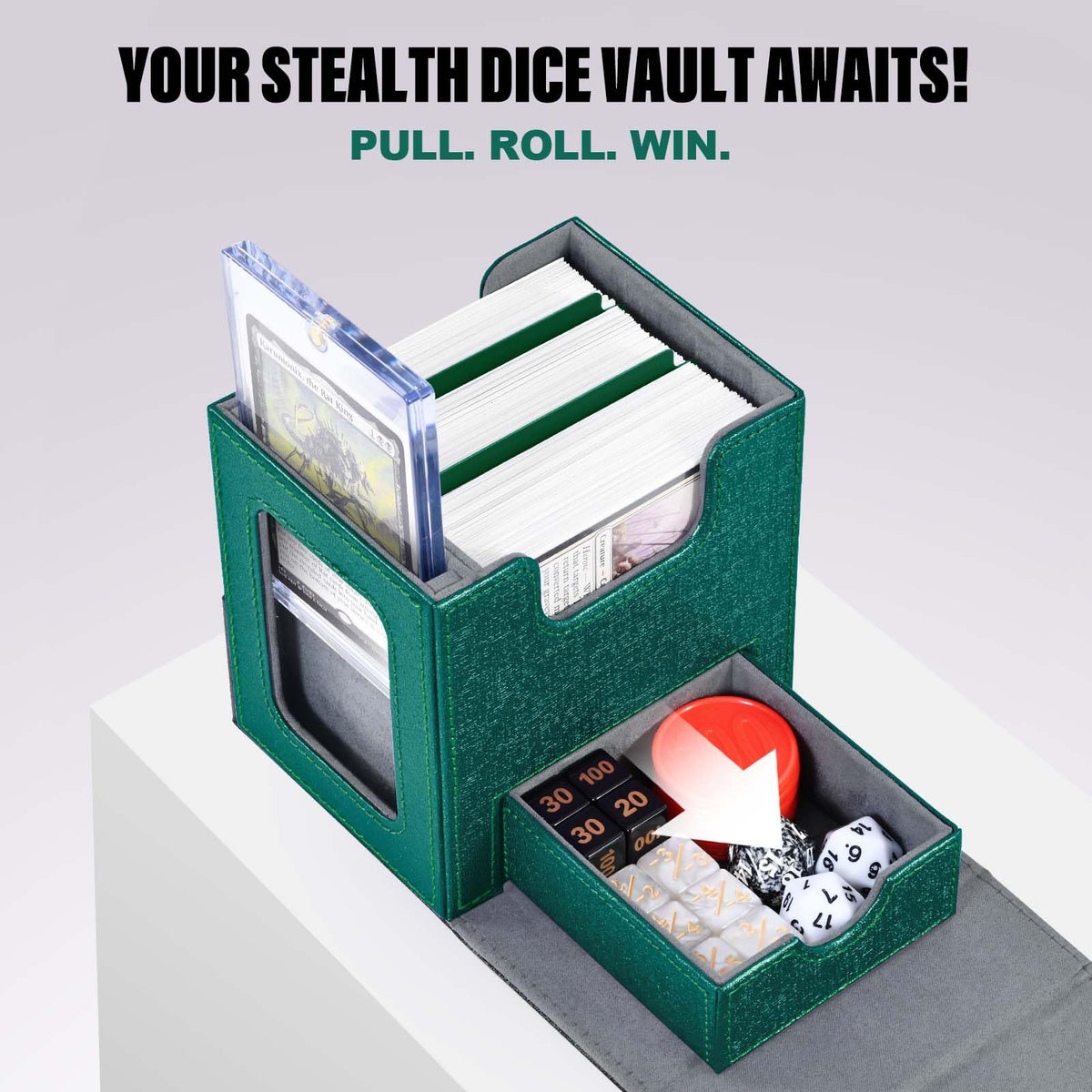Kabinka side window Commander display lets you view your card holder at a glance.