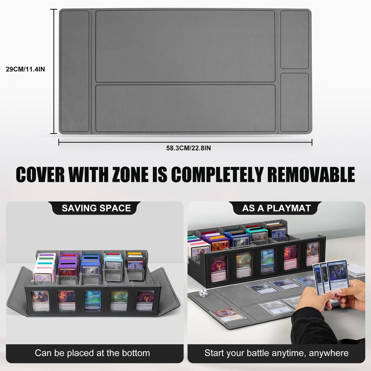 Kabinka includes top loaders, dividers, and a dice tray for organization