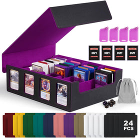 Kabinka trading card storage box with commander display windows for quick card visibility