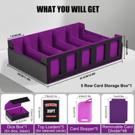 Kabinka trading card storage box magnetic lid demonstrates secure closure and space-saving setup.