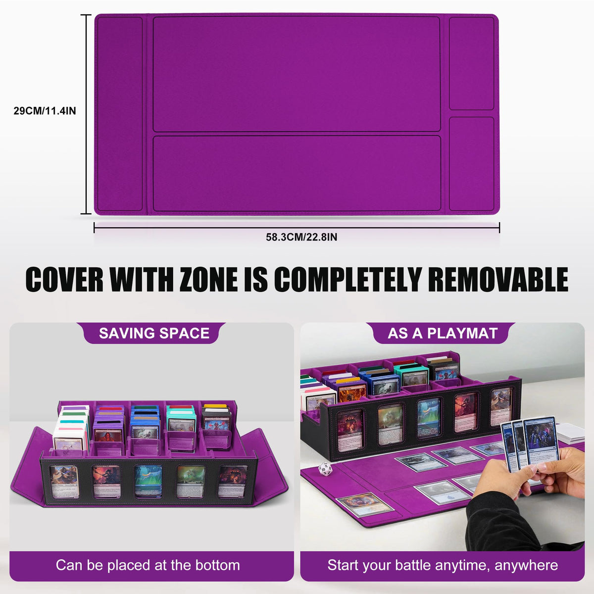 Kabinka trading card storage box top loaders and dividers organized for efficient sorting.