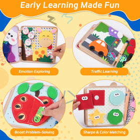 Kabiuby giraffe busy book emotions page helps toddlers recognize and label feelings