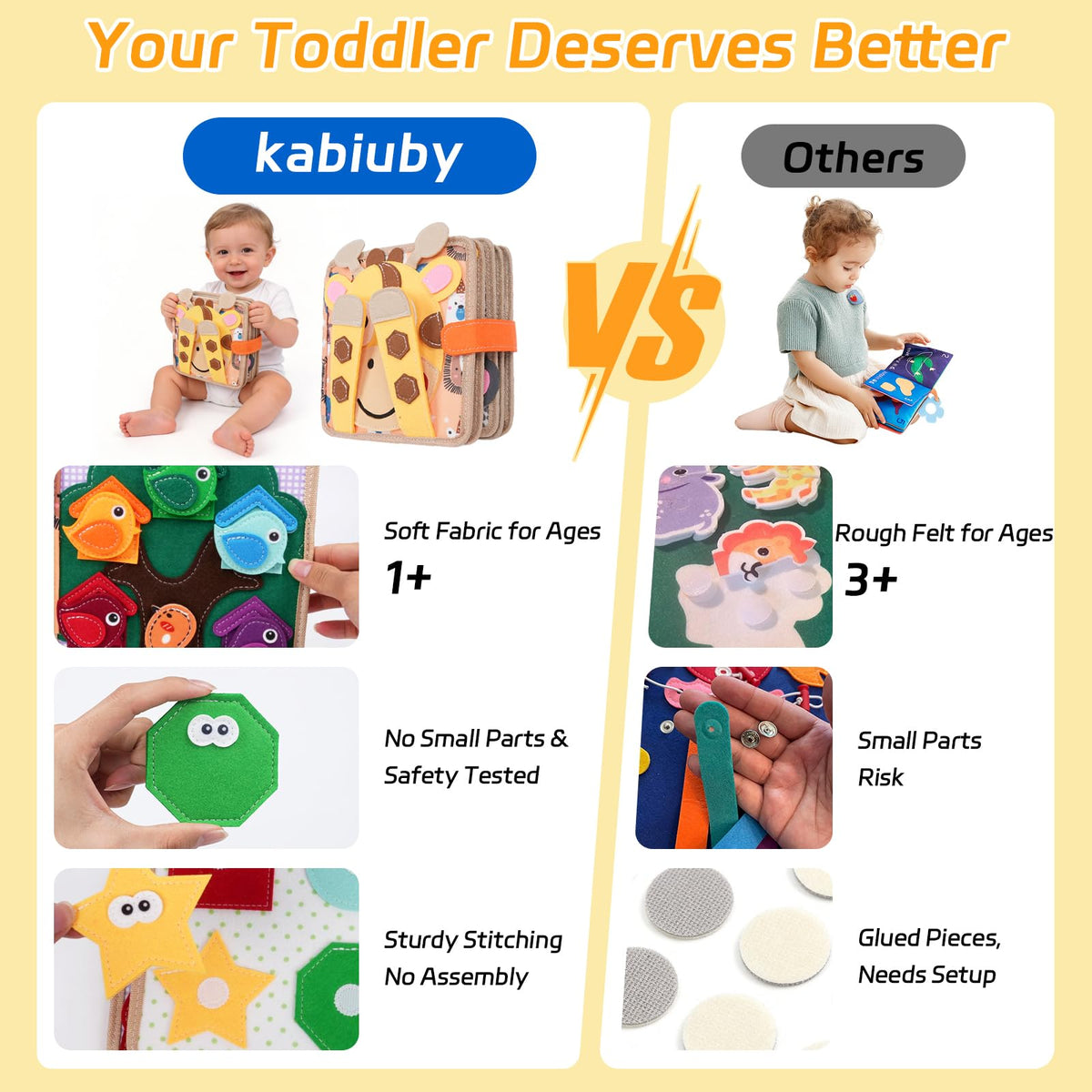 Kabiuby giraffe busy book rainbow bird matching page promotes visual discrimination