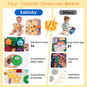 Kabiuby giraffe busy book rainbow bird matching page promotes visual discrimination