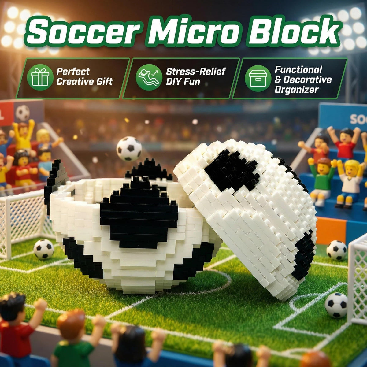 Kadablk soccer blocks finished model ready for office display
