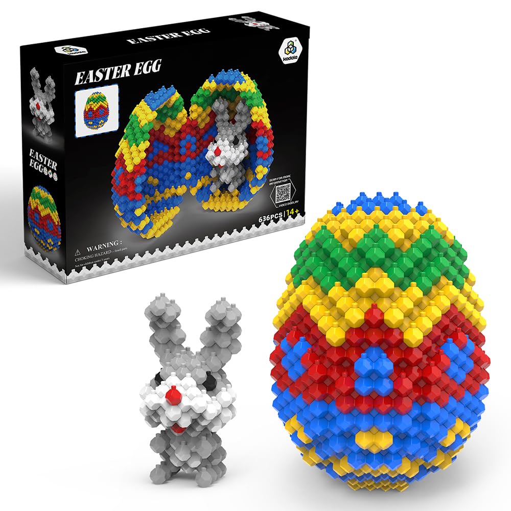 KADELE Easter egg building animals kit for immersive STEM play and display