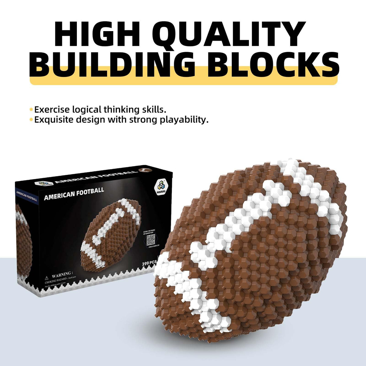 KADELE Football Block Set detailed assembly drawings aid precise construction.