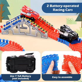 KaeKid Flexible track pieces enable endless layout possibilities.