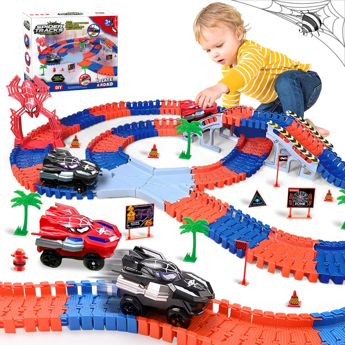 KaeKid Spider Track Bridge scene boosts imaginative play and fine motor skills.