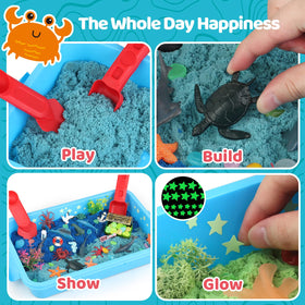 Kaelinda Ocean Sensory Bin glow stickers brighten play sessions