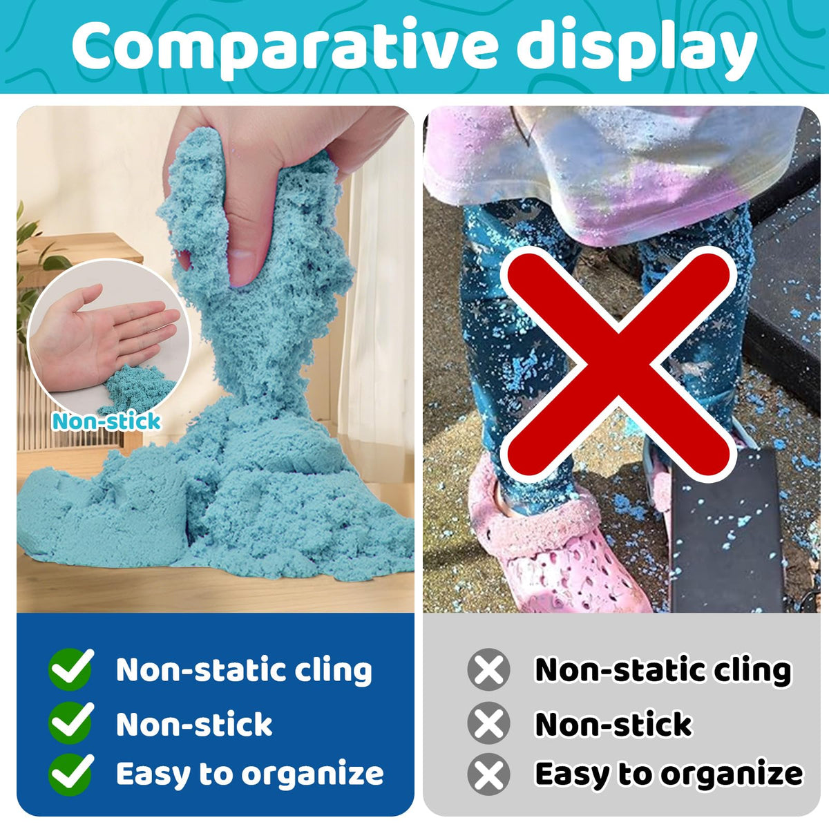 Kaelinda Ocean Sensory Bin smooth sand designed for neat, mess mindful play