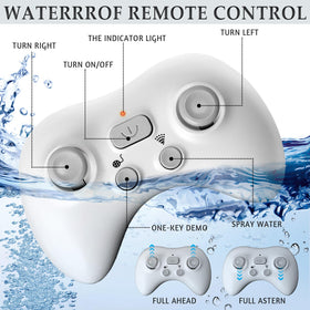 Kafuzi RC shark toy remote control in hand for maneuvering