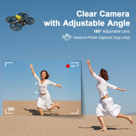 KAGEEN drone two-battery kit extends playtime for longer viewing sessions.