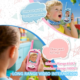 Kahopy walkie talkies front view showing compact design and easy grip.