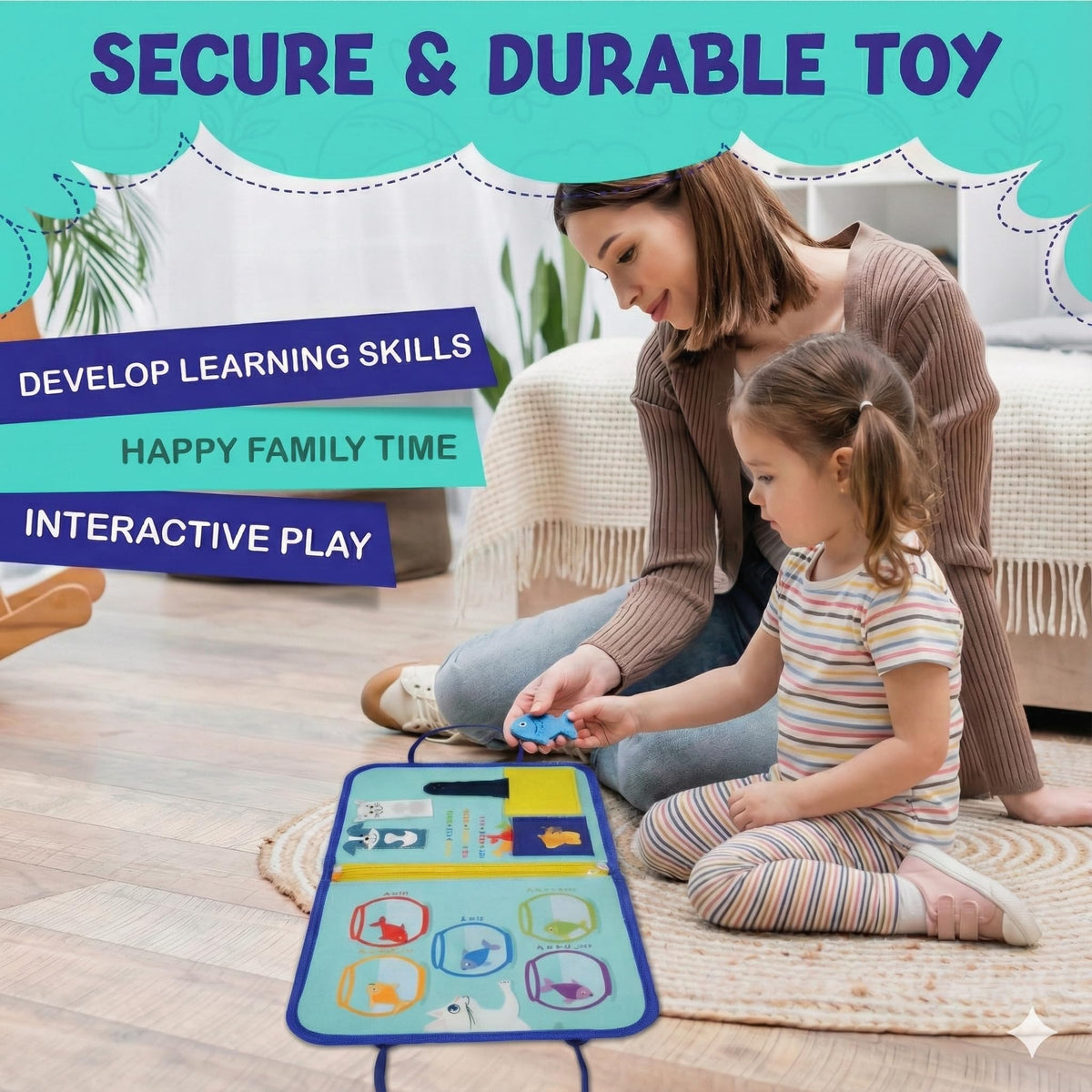KAHOUETT Busy Board sliding cars and tracks promote hand eye coordination
