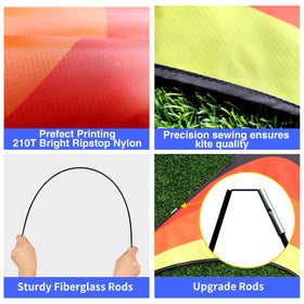 Kaiciuss delta kite compact-packaging demonstrates travel-friendly storage for trips.