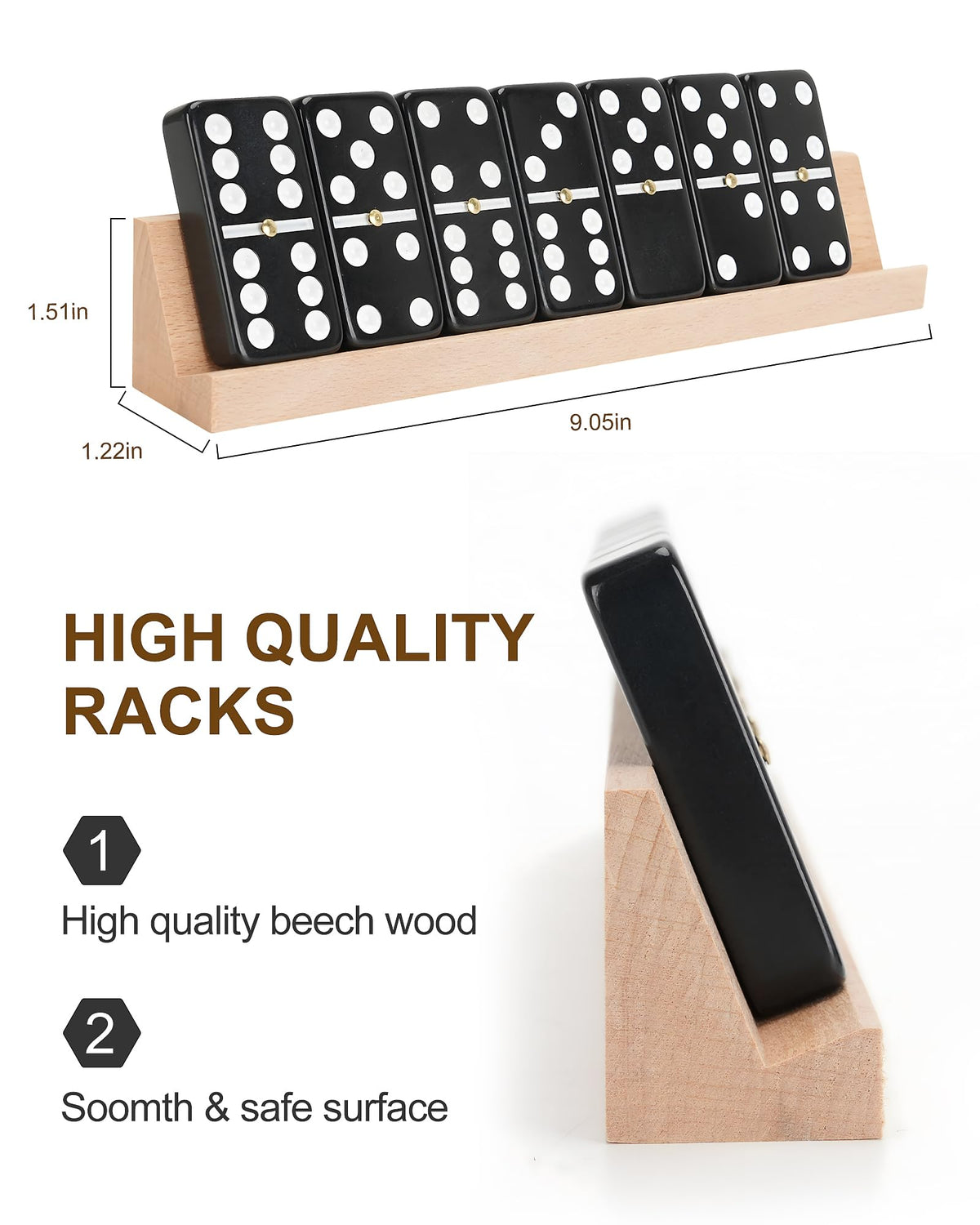 KAILE drawstring storage bag keeps dominoes secure and organized