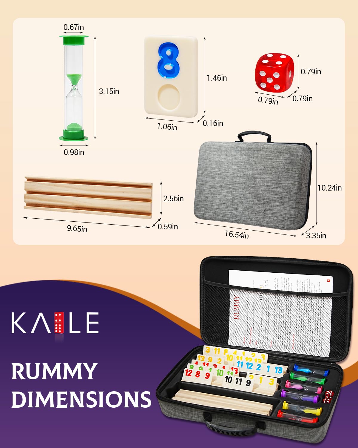 KAILE Rummy Cube included dice add turn variety