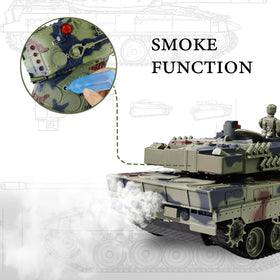 KAIM Ger Leopard II RC Tank turret rotate demonstrates wide turning range