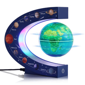 KAIMC levitating globe 3-inch floating display for a striking desk centerpiece.