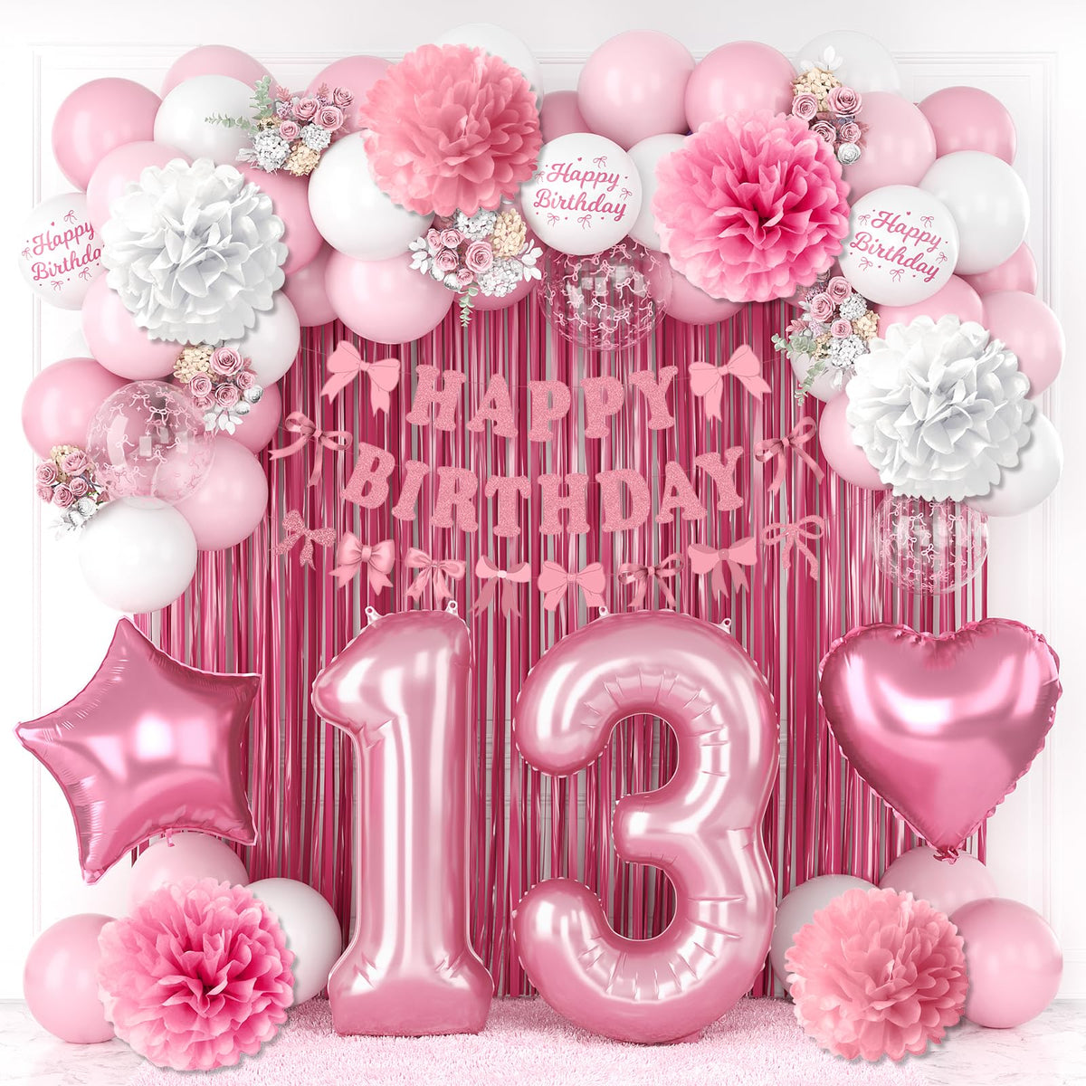 KAINSY 13th birthday number 13 balloon creates a memorable photo backdrop