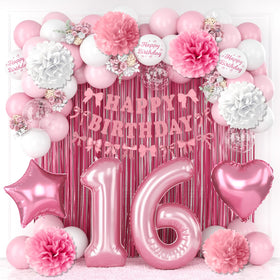 KAINSY pearl pink 16th number balloon boosts milestone photos