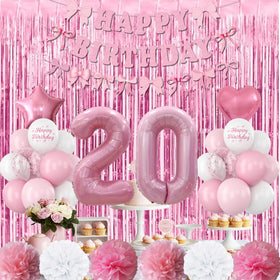 KAINSY bow banner enhances party decor with a chic birthday message.
