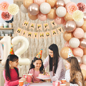 KAINSY champagne gold fringe curtain elevates the party vibe